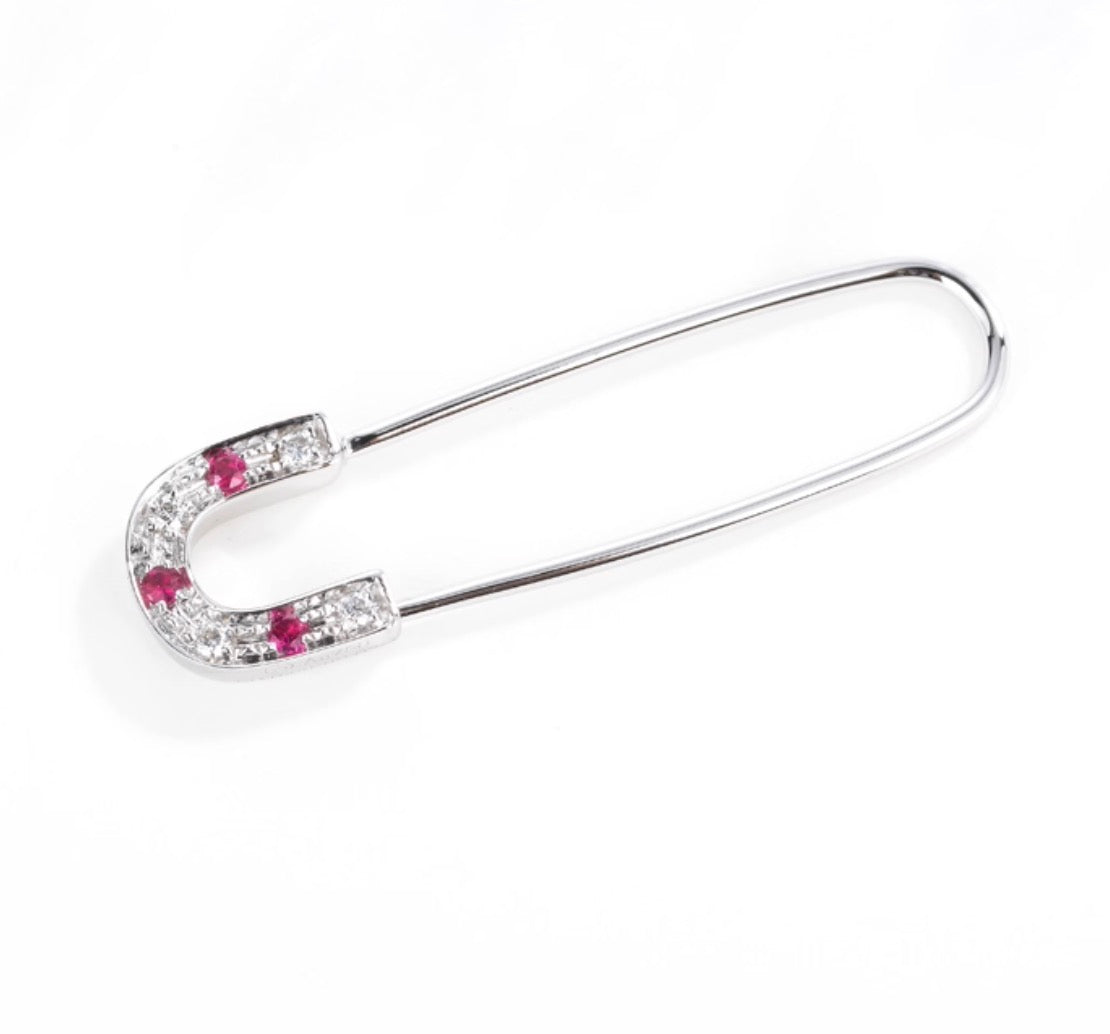 K18WG YG PG ピン ピアス ブローチ ルビー ダイヤモンド ホワイトゴールド イエローゴールド ピンクゴールド