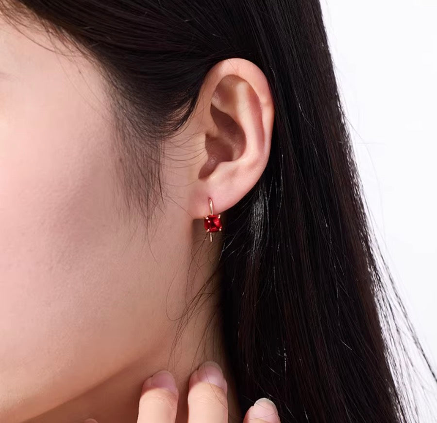 K18YG WG PG ガーネット カボション ネックレス ピアス 指輪 ぷっくり