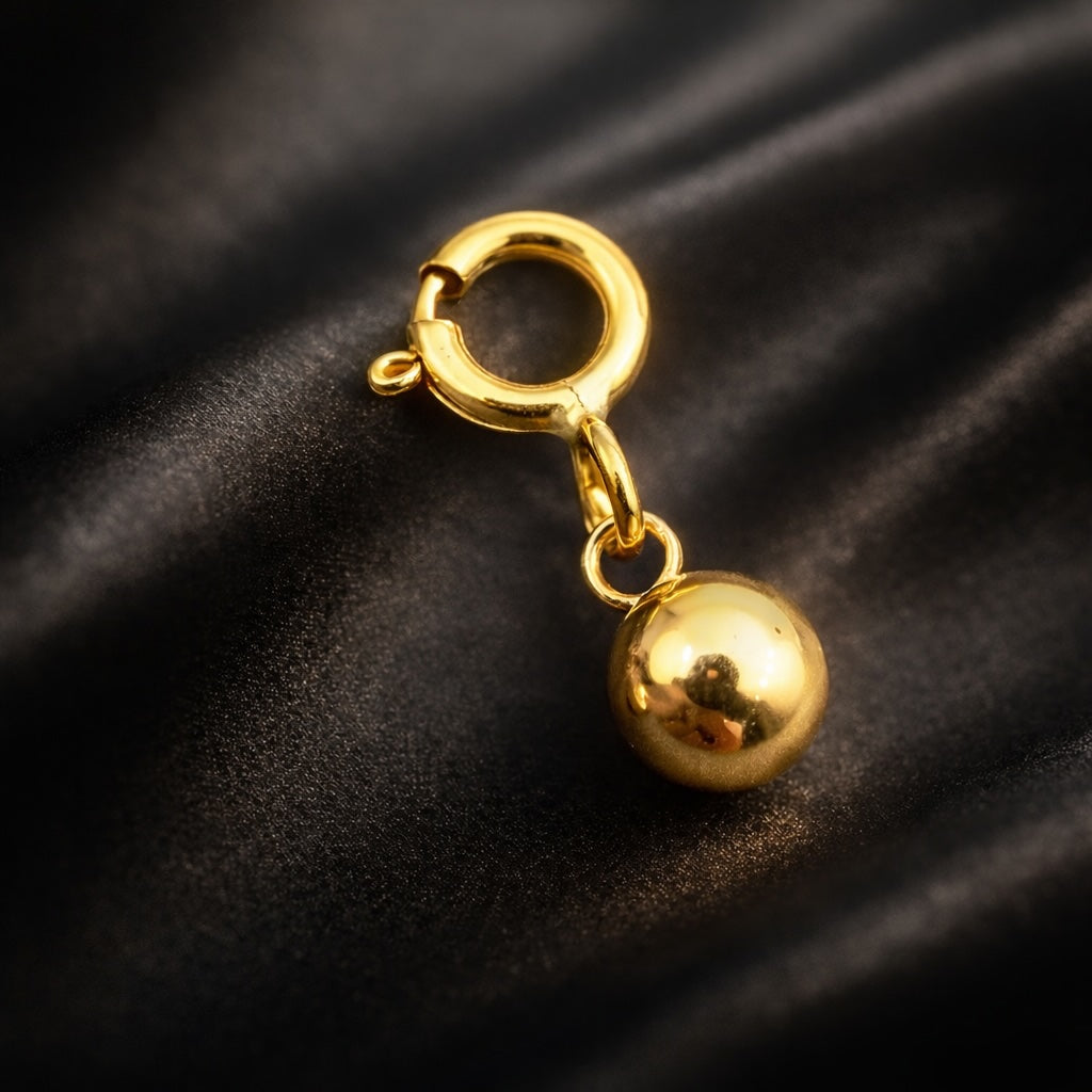 K18YG PG WG 引き輪 ヒキワ 金球 球体 丸 イエローゴールド 18K チェーンパーツ チャーム パーツ エンドパーツ ネックレス用