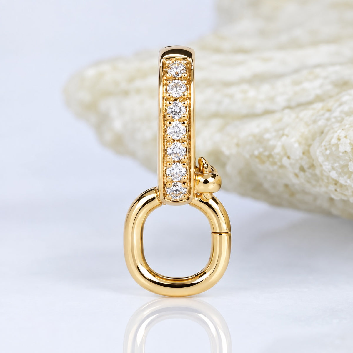 K18YG WG PG ダイヤモンド マルチバチカン 18K ロック付き コネクター ペンダントホルダー チャーム 貴金属パーツ クラスプ