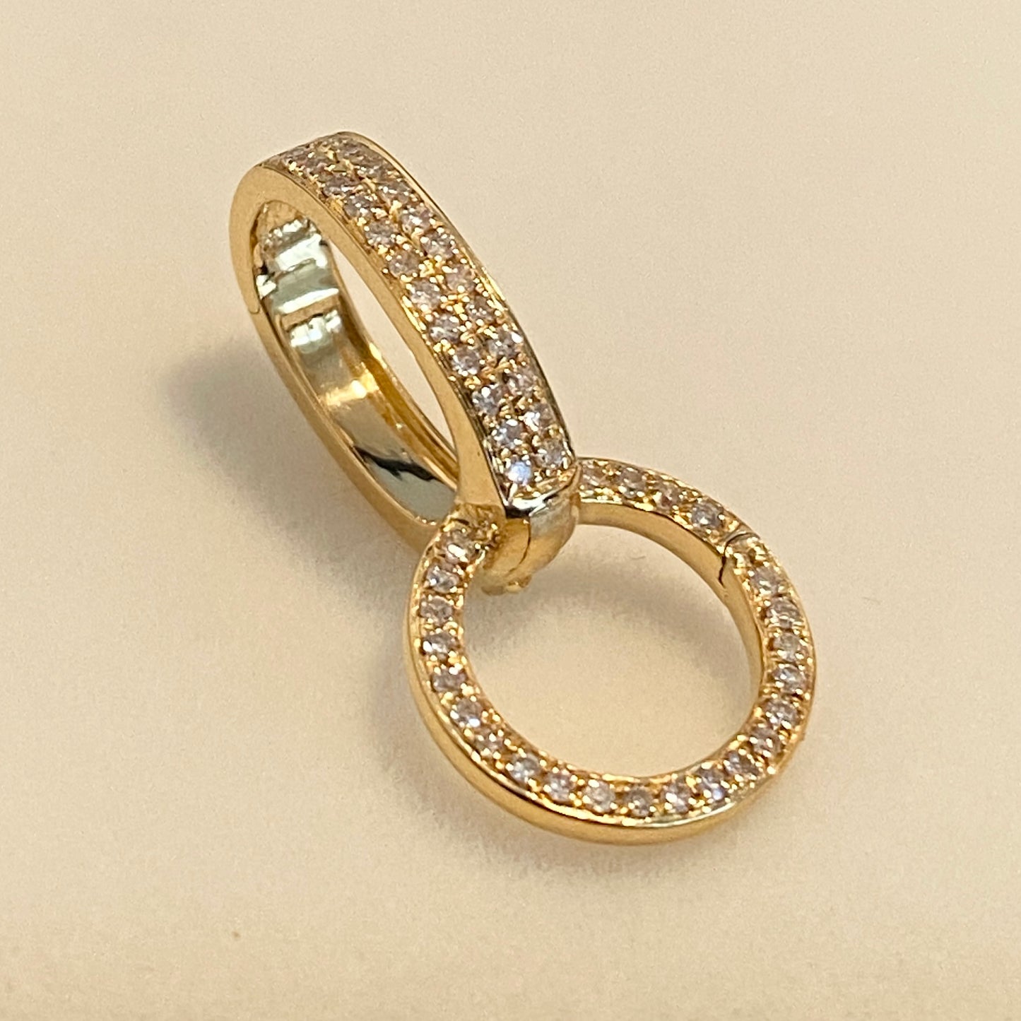 K18PG YG WG パーツ マルチバチカン チャーム ダイヤモンド 留め金具 18金 フルダイヤ 全面ダイヤ 18K ペンダントパーツ クラスプ ロック付き 大きめ