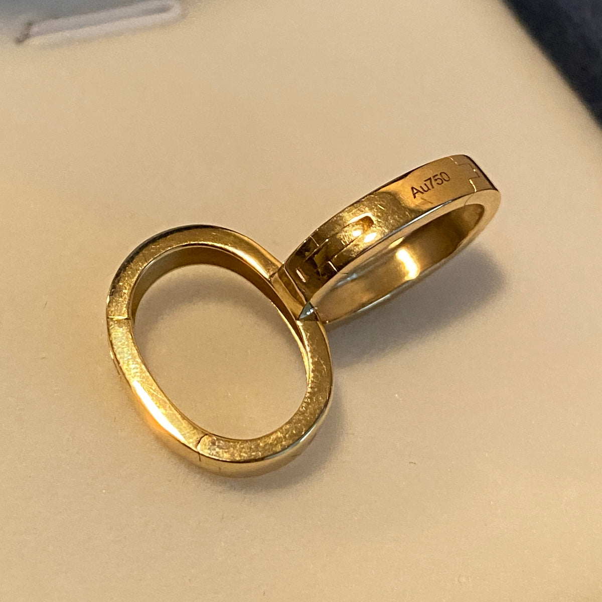 18K Yellow Gold, White Gold, Pink Gold, Mirror Polished, Half Diamond, Diamond, 18K Gold ...