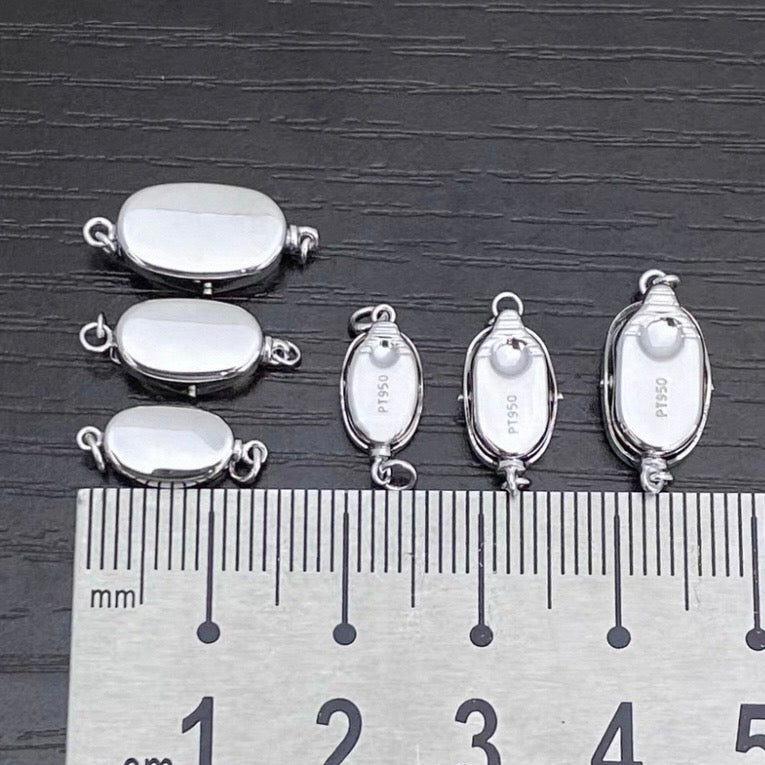 PT950 プラチナ 留め金具 留め具 ジュエリーパーツ パール用パーツ ネックレスパーツ ブレスレットパーツ 中留め 安全ロック