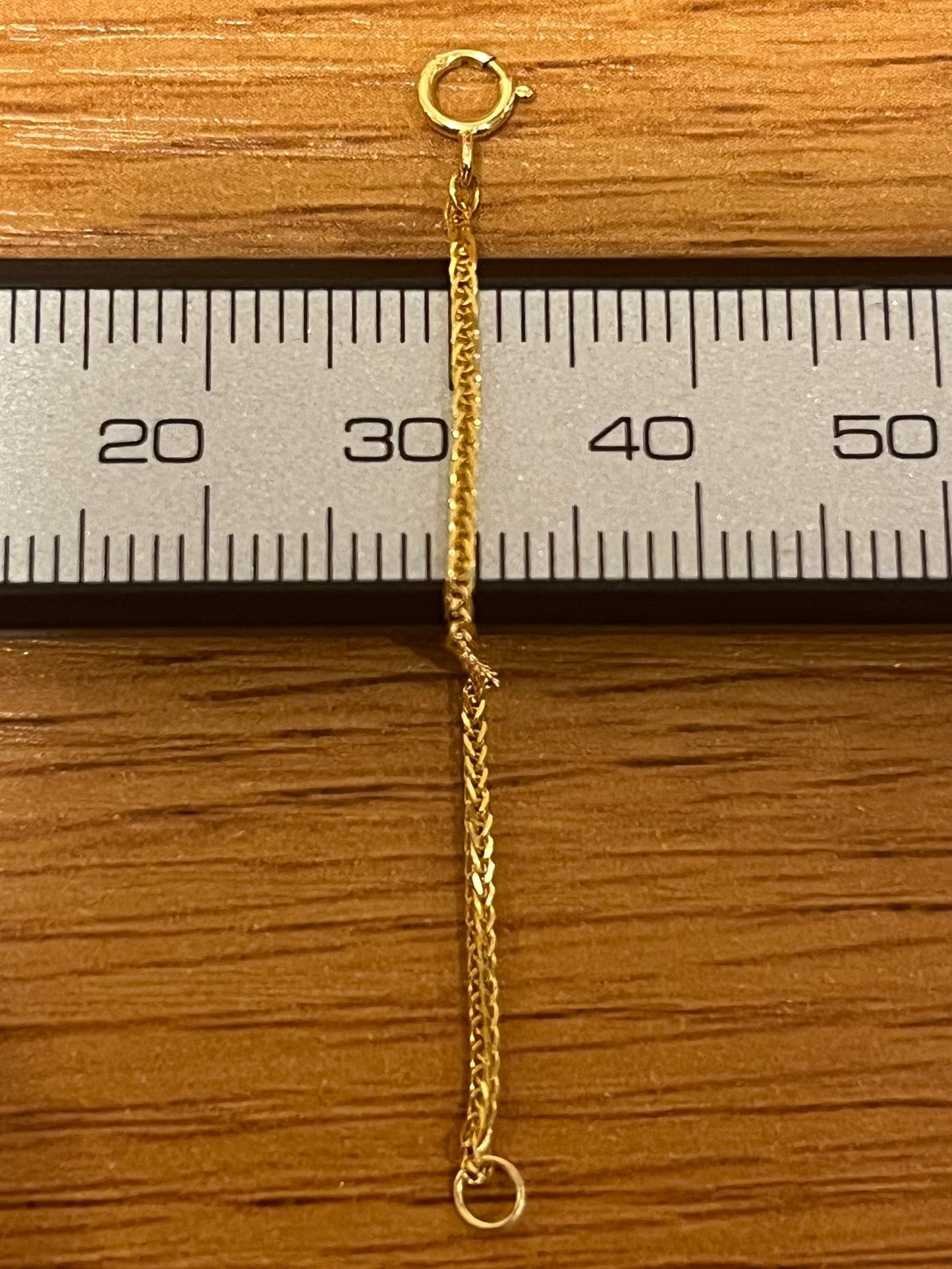 K18YG WG PG チェーンパーツ 1.2mm 引き輪 ヒキワ 貴金属パーツ 18K アジャスター 延長チェーン ミニロープチェーン
