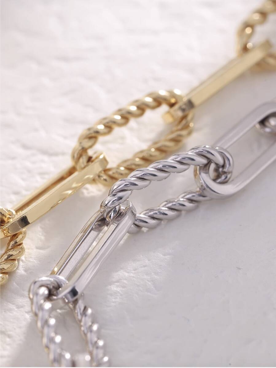 K18WG ホワイトゴールド 18K レオンチェーン ケーブルチェーン オーバルチェーン ツイスト ロープ ブレスレット チェーンブレスレット ブレス メンズ レディース ユニセックス 中空 太め WG YG 17cm~ - Jewelry Hills Tokyo