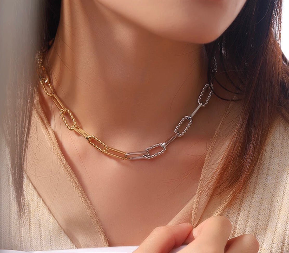K18WG ホワイトゴールド 18K レオンチェーン ケーブルチェーン オーバルチェーン ツイスト ロープ ブレスレット チェーンブレスレット ブレス メンズ レディース ユニセックス 中空 太め WG YG 17cm~ - Jewelry Hills Tokyo
