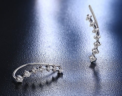 K18WG PG YG ピアス イヤーカフ スマイル ダイヤモンド ダイヤ スマイルピアス ホワイトゴールド イエローゴールド ピンクゴールド - Jewelry Hills Tokyo