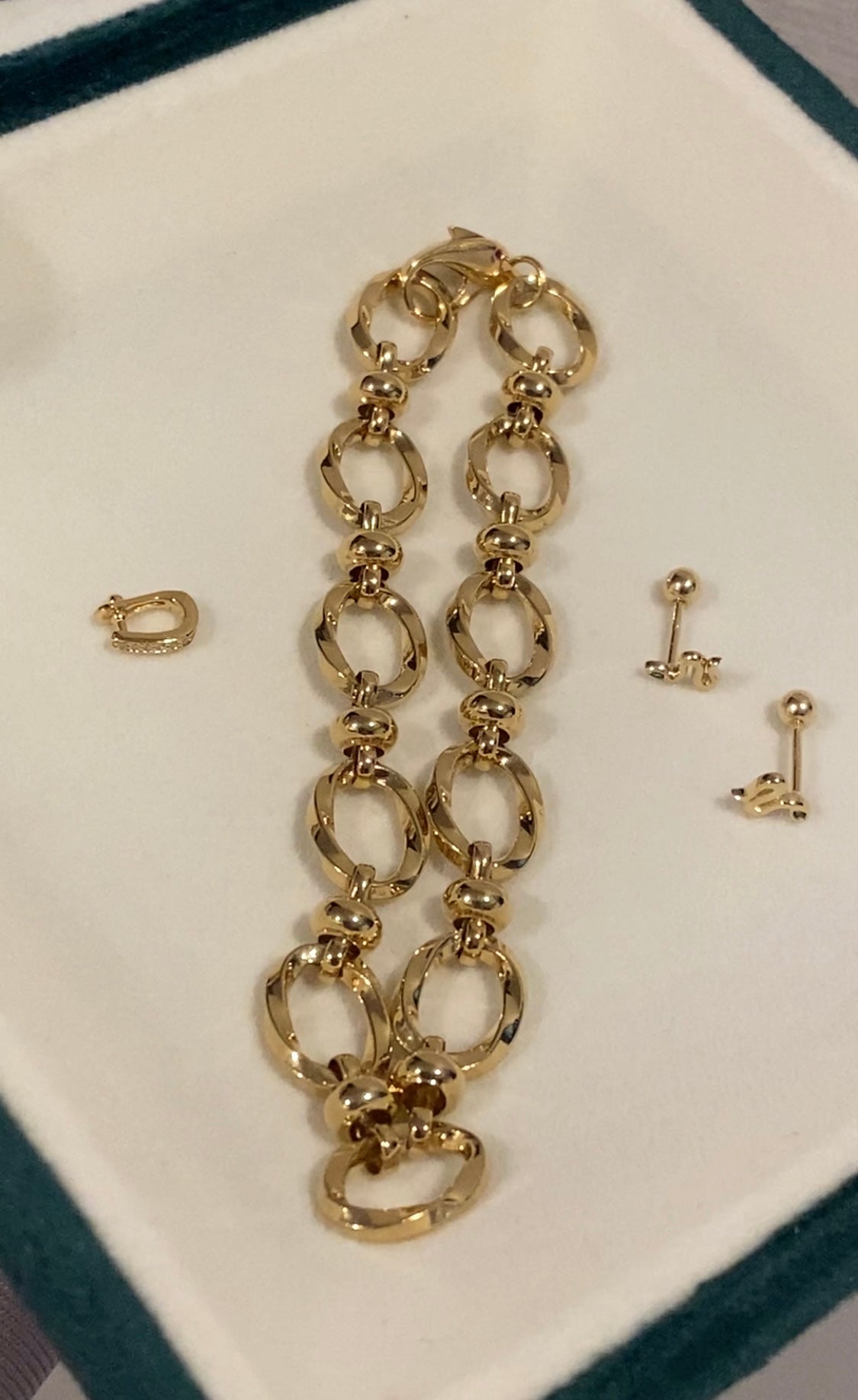 K18YG ツイスト ブレスレット オーバルリンクチェーン 18金 オーダーメイド ブレス 18K 中空 オーバルチェーン メンズ レディース ユニセックス チェーンブレス 中空 太め - Jewelry Hills Tokyo