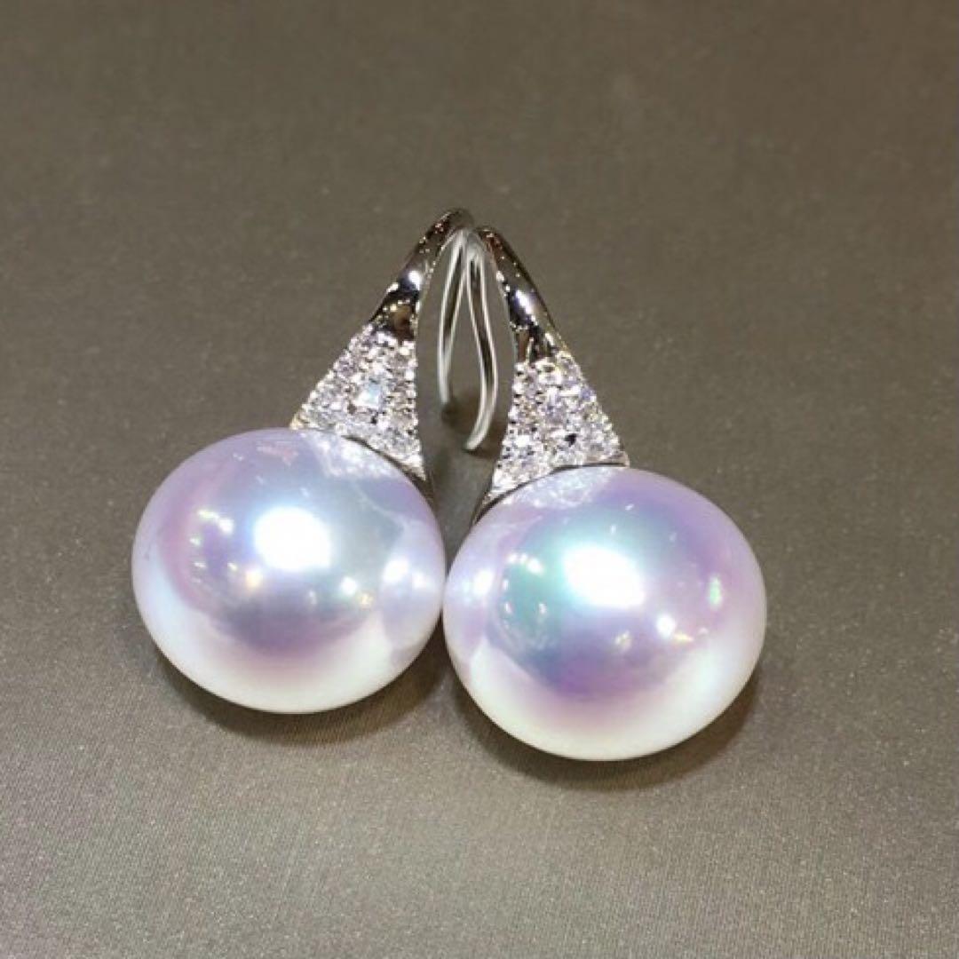 K18YG イエローゴールド 天女 あこや真珠 アコヤ 18金 ピアス フックピアス 真珠 パール 18K - Jewelry Hills Tokyo