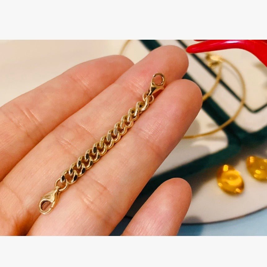 K18YG 喜平チェーン アジャスター チェーンパーツ イエローゴールド 太め 太い 18金 18K ロブスターフック ひきわ 引き輪 ネックレスパーツ ブレスレットパーツ 繋ぎ PG WG - Jewelry Hills Tokyo
