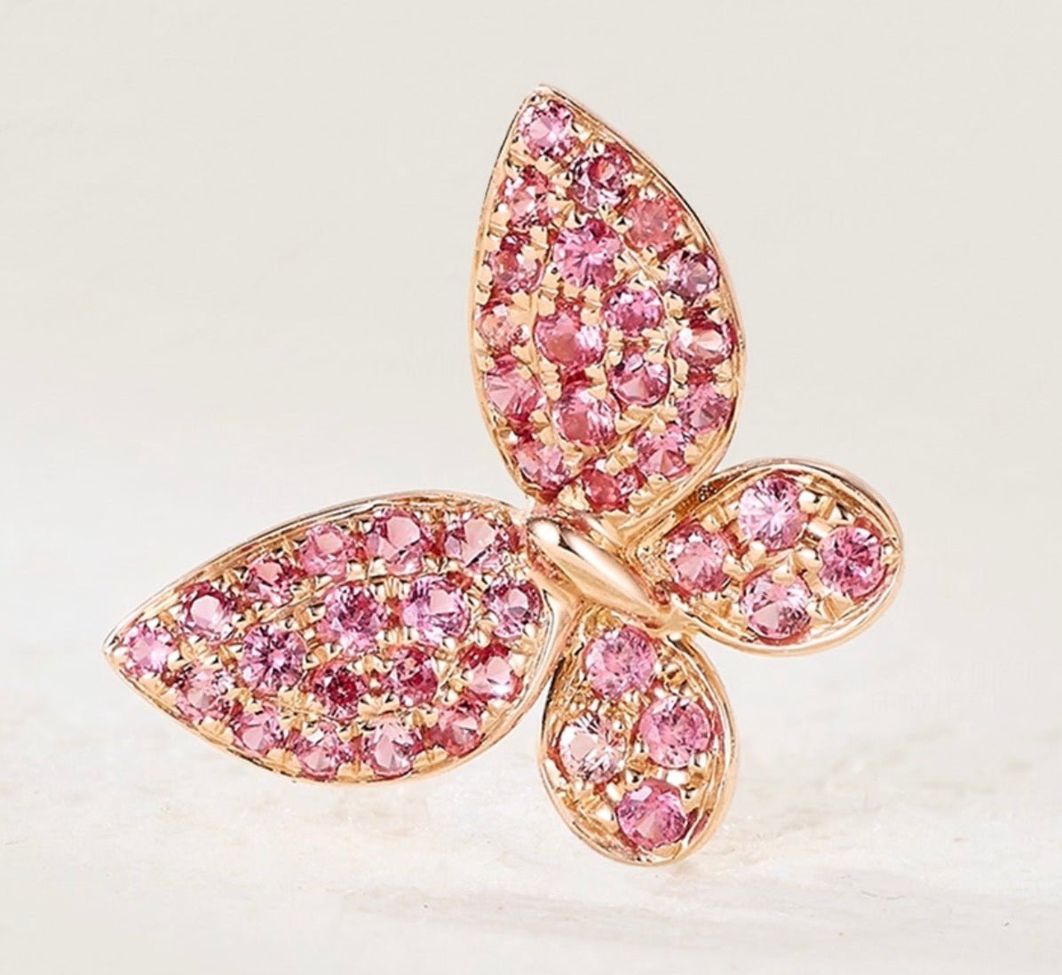 K18YG 蝶々 チャーム ジュエリーパーツ パーツ 18金 18K ペンダント ペンダントトップ ネックレスチャーム YG イエローゴールド ちょうちょ ダイヤモンド サファイア ルビー ツァボライト - Jewelry Hills Tokyo