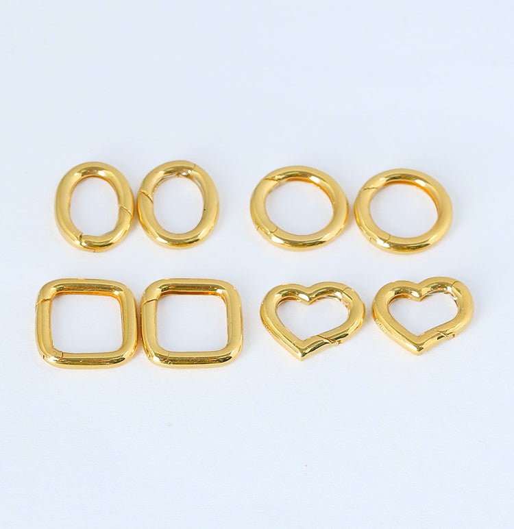 K18YG イエローゴールド パーツ ネックレス バチカン バックル チャーム 中留め 留め具 留め金具 18金 コネクター ハート ラウンド オーバル 四角 三角 チェーンの繋ぎ - Jewelry Hills Tokyo