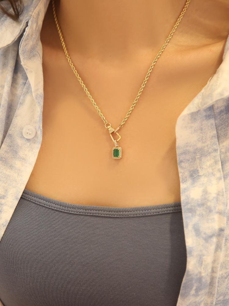 K18YG イエローゴールド ネックレス ペンダント 馬蹄 18k ロープチェーン ホースシュー ツイスト 18金 18K - Jewelry Hills Tokyo