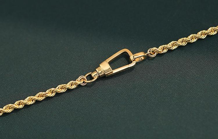 K18YG イエローゴールド ネックレス ペンダント 馬蹄 18k ロープチェーン ホースシュー ツイスト 18金 18K - Jewelry Hills Tokyo