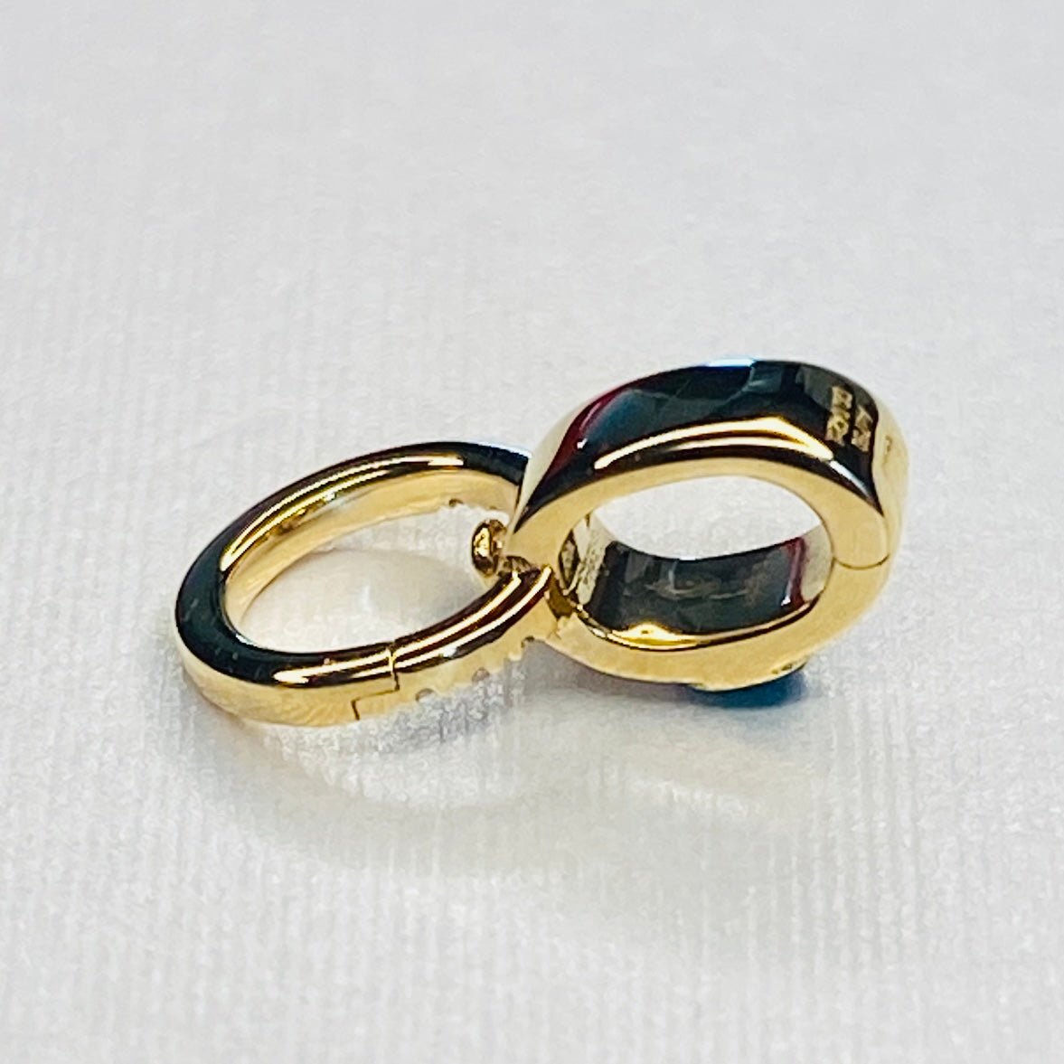 K18YG エメラルド ダイヤモンド ロック付き 18K 18金 イエローゴールド パーツ バチカン チャーム 留め具 留め金具 繋ぎ マルチバチカン - Jewelry Hills Tokyo