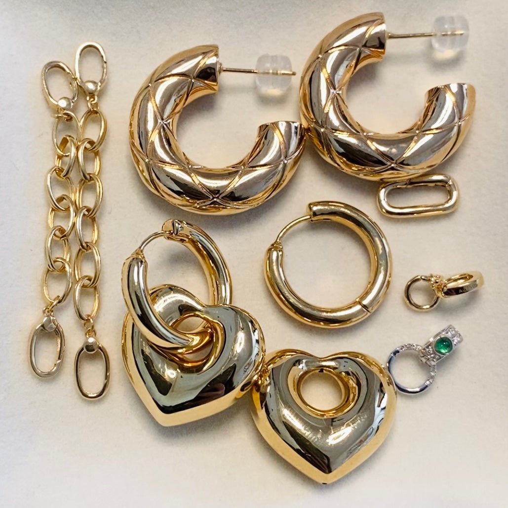 K18YG エメラルド ダイヤモンド ロック付き 18K 18金 イエローゴールド パーツ バチカン チャーム 留め具 留め金具 繋ぎ マルチバチカン - Jewelry Hills Tokyo