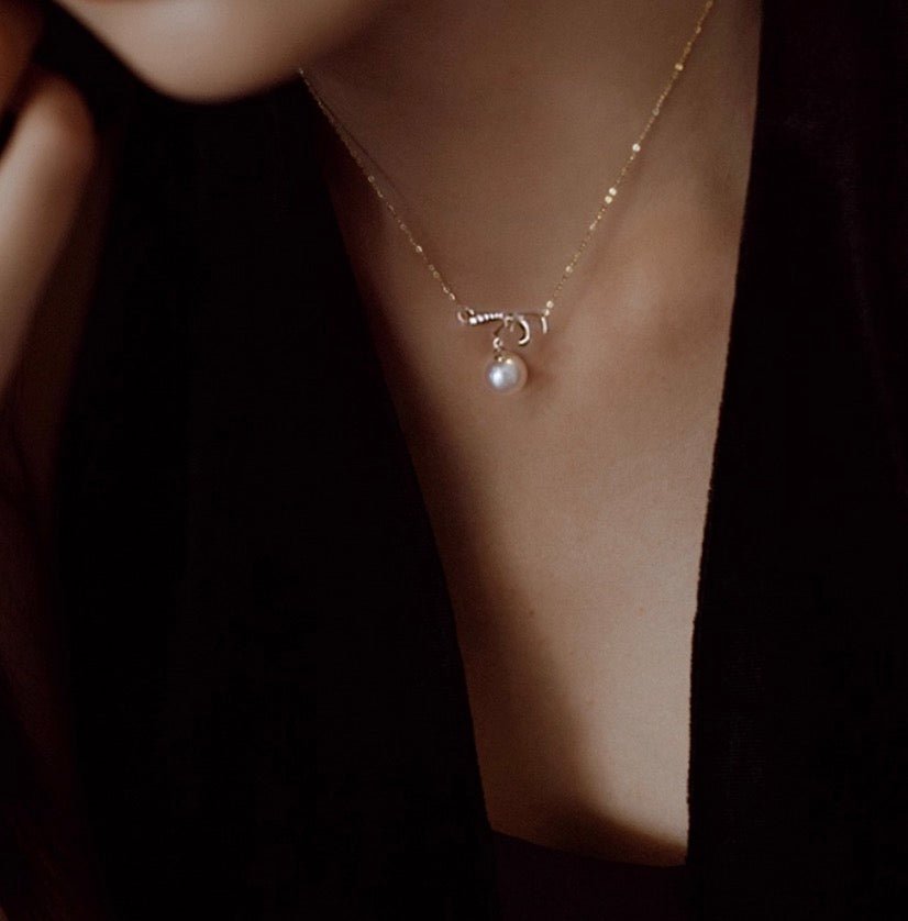 K18YG あこや真珠 ネックレス ペンダント ジルコニア 18K 18金 アコヤ パール akoya YG アコヤ真珠 - Jewelry Hills Tokyo