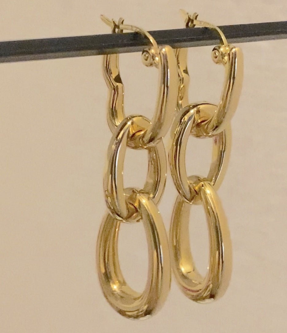 K18YG イエローゴールド 18K ピアス フープピアス リングピアス 2way イタリアンジュエリー オーバル ハート 中空 チャーム ペンダント等 3way 4way - Jewelry Hills Tokyo