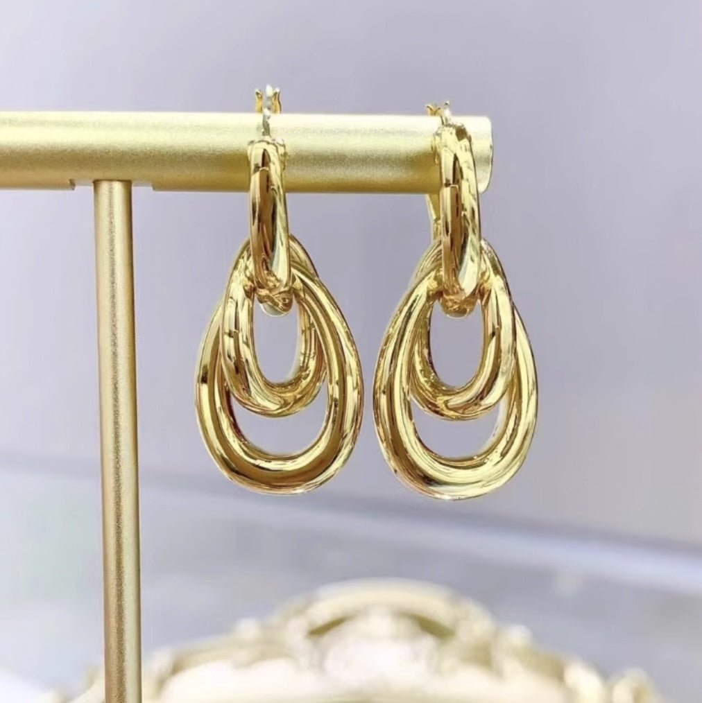 K18YG イエローゴールド 18K ピアス フープピアス リングピアス 2way イタリアンジュエリー オーバル ハート 中空 チャーム ペンダント等 3way 4way - Jewelry Hills Tokyo