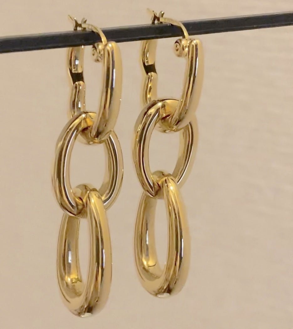 K18YG イエローゴールド 18K ピアス フープピアス リングピアス 2way イタリアンジュエリー オーバル ハート 中空 チャーム ペンダント等 3way 4way - Jewelry Hills Tokyo
