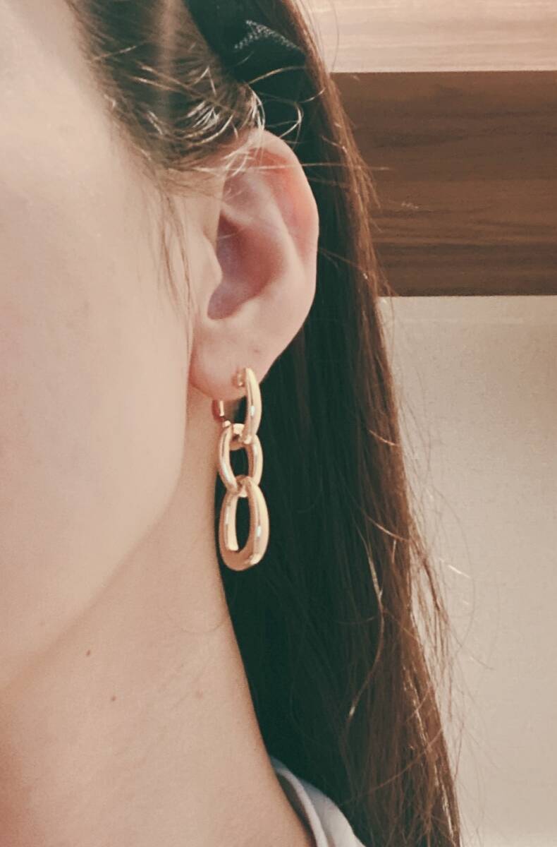K18YG イエローゴールド 18K ピアス フープピアス リングピアス 2way イタリアンジュエリー オーバル ハート 中空 チャーム ペンダント等 3way 4way - Jewelry Hills Tokyo