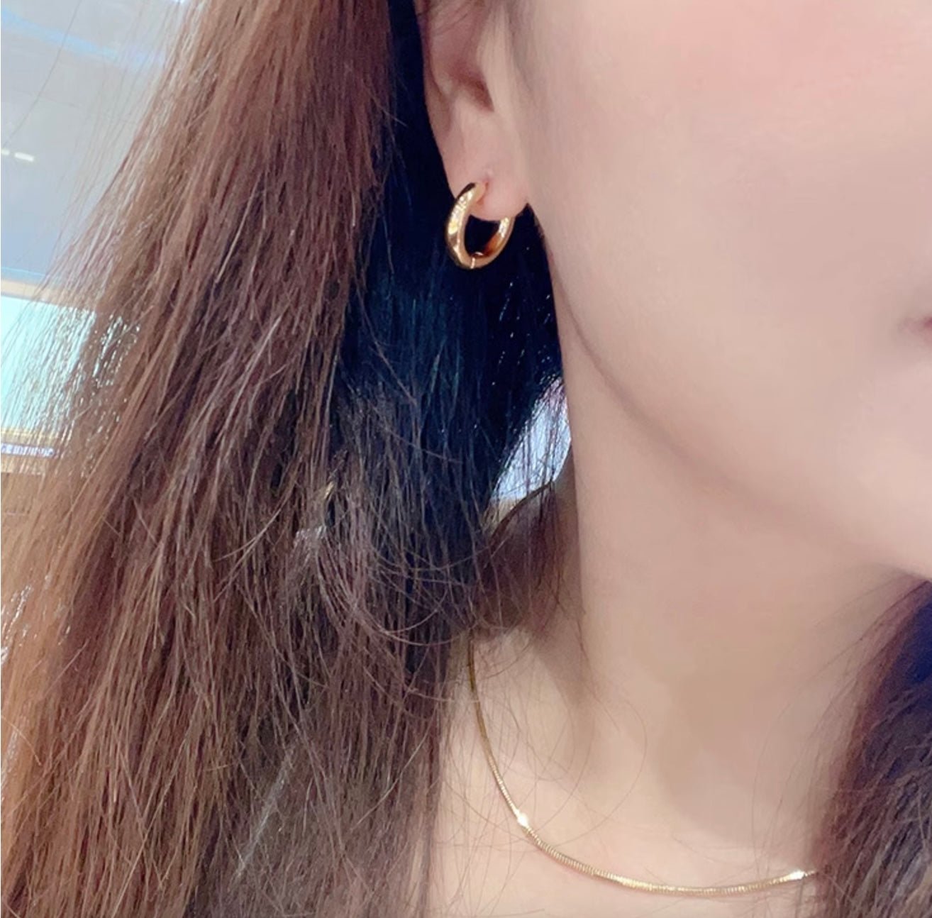K18YG イエローゴールド 18K ピアス フープピアス リングピアス 2way イタリアンジュエリー 大ぶり ハート ハート型 ハートモチーフ 中空 チャーム - Jewelry Hills Tokyo
