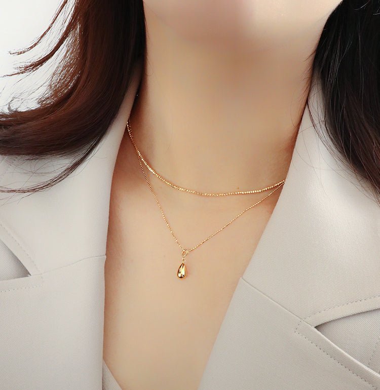 K18YG イエローゴールド 18K ティアドロップ 雫 ペンダントトップ エンドパーツ ネックレス チャーム パーツ ドロップ型 涙型 チャーム ジュエリーパーツ ヒキワ - Jewelry Hills Tokyo