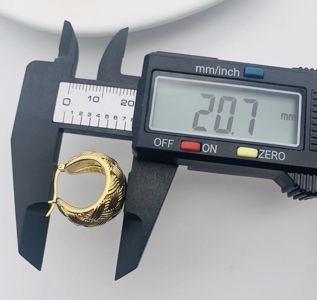 K18YG イエローゴールド メッシュ 編み込み 18K ピアス フープピアス リングピアス イタリアンジュエリー ラウンド 丸 円形 ボリューム - Jewelry Hills Tokyo