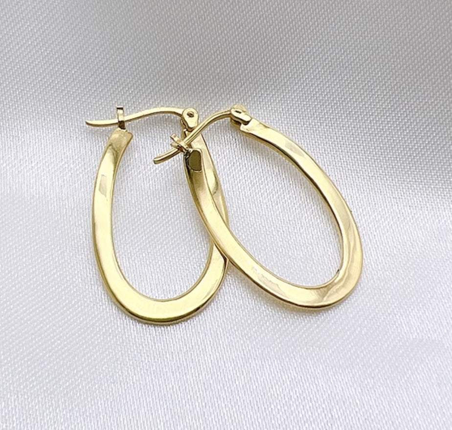 K18YG イエローゴールド 18K ピアス フープピアス リングピアス イタリアンジュエリー 輪っか 中空 中空ピアス - Jewelry Hills Tokyo