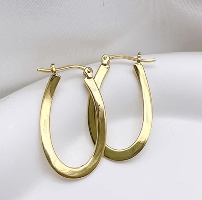 K18YG イエローゴールド 18K ピアス フープピアス リングピアス イタリアンジュエリー 輪っか 中空 中空ピアス - Jewelry Hills Tokyo
