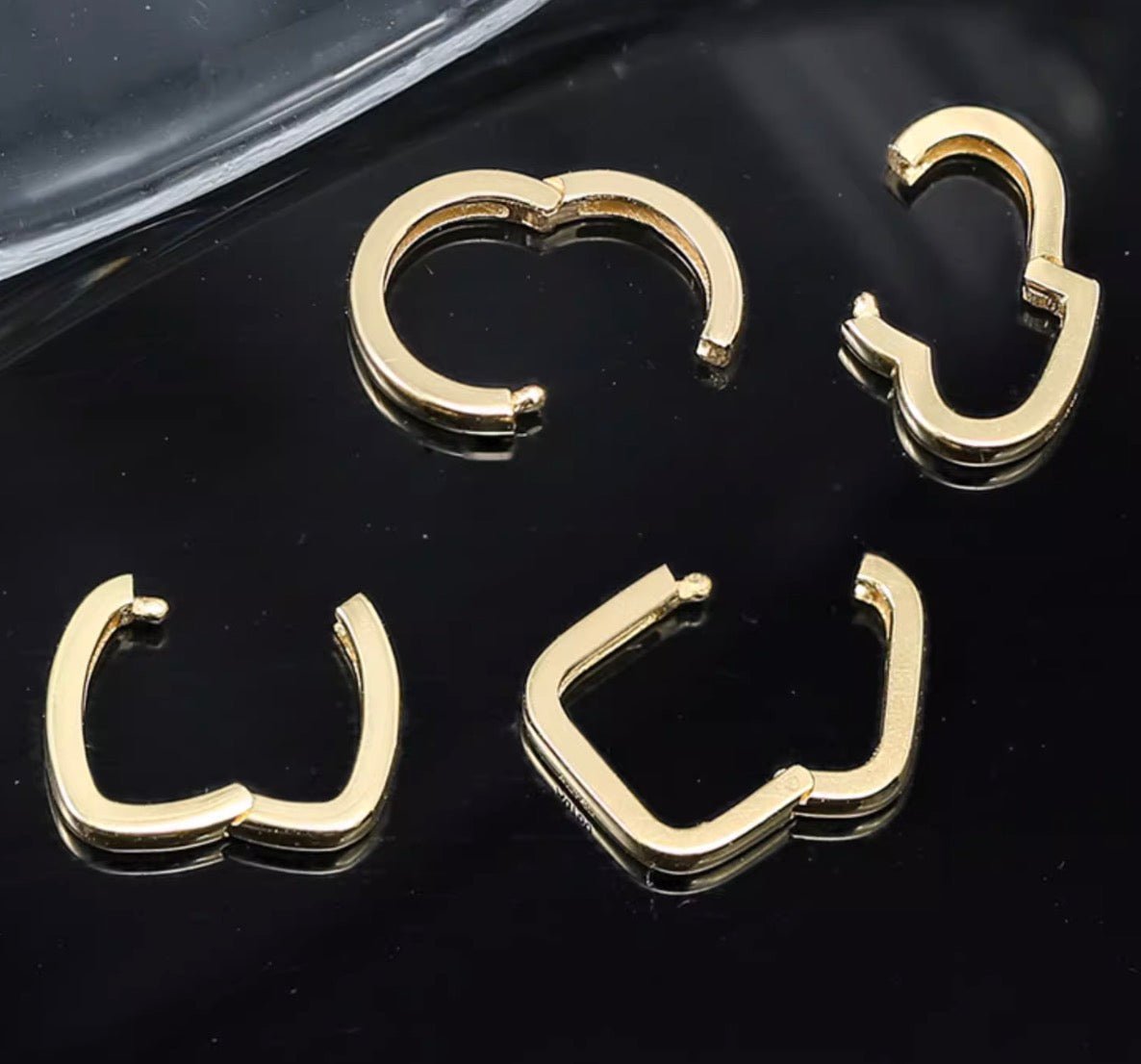 K18YG イエローゴールド 円形 三角形 ハート パーツ チャーム 18K コマ チェーンパーツ トップ ジュエリーパーツ 繋ぎ クラスプ - Jewelry Hills Tokyo