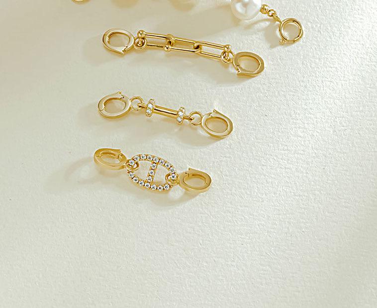 K18YG イエローゴールド 18K バチカン ジュエリーパーツ アクセサリ 繋ぎ アクセサリ パーツ ヒキワ カニカン 中留め バックル 豚鼻 - Jewelry Hills Tokyo