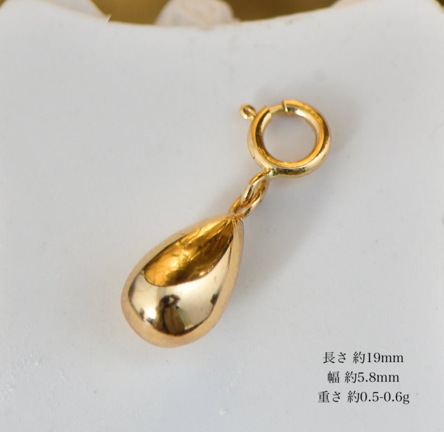 K18YG イエローゴールド 18K ティアドロップ 雫 ペンダントトップ