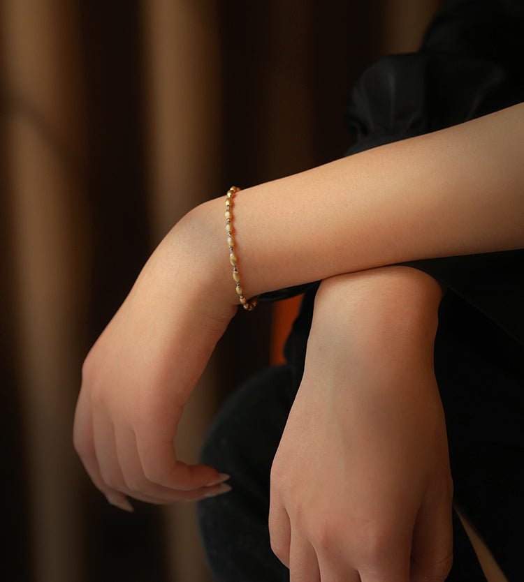K18YG イエローゴールド 18K ネックレス フォガロチェーン チェーンネックレス ミラーボール WG ホワイトゴールド ビーズネックレス - Jewelry Hills Tokyo