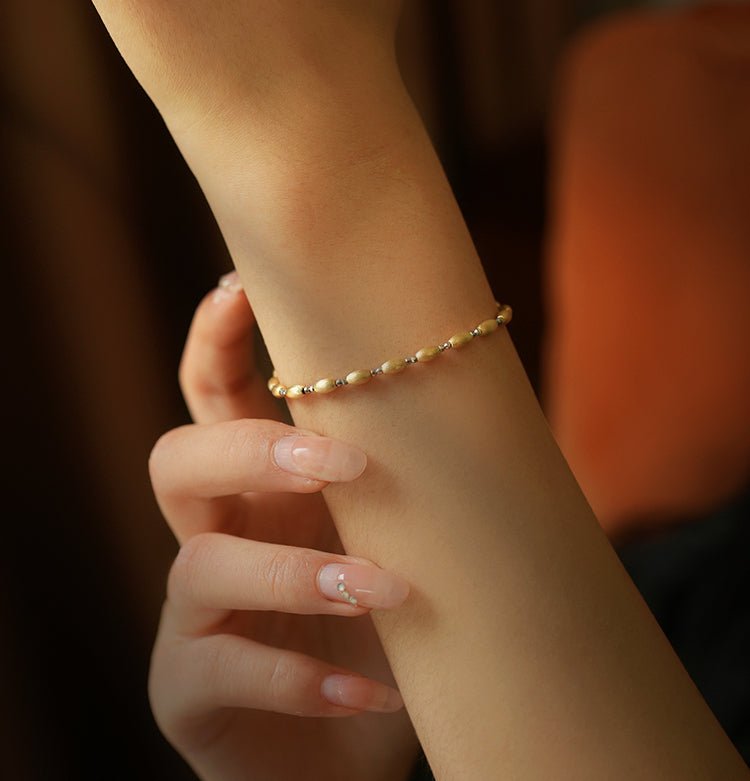 K18YG イエローゴールド 18K ネックレス フォガロチェーン チェーンネックレス ミラーボール WG ホワイトゴールド ビーズネックレス - Jewelry Hills Tokyo