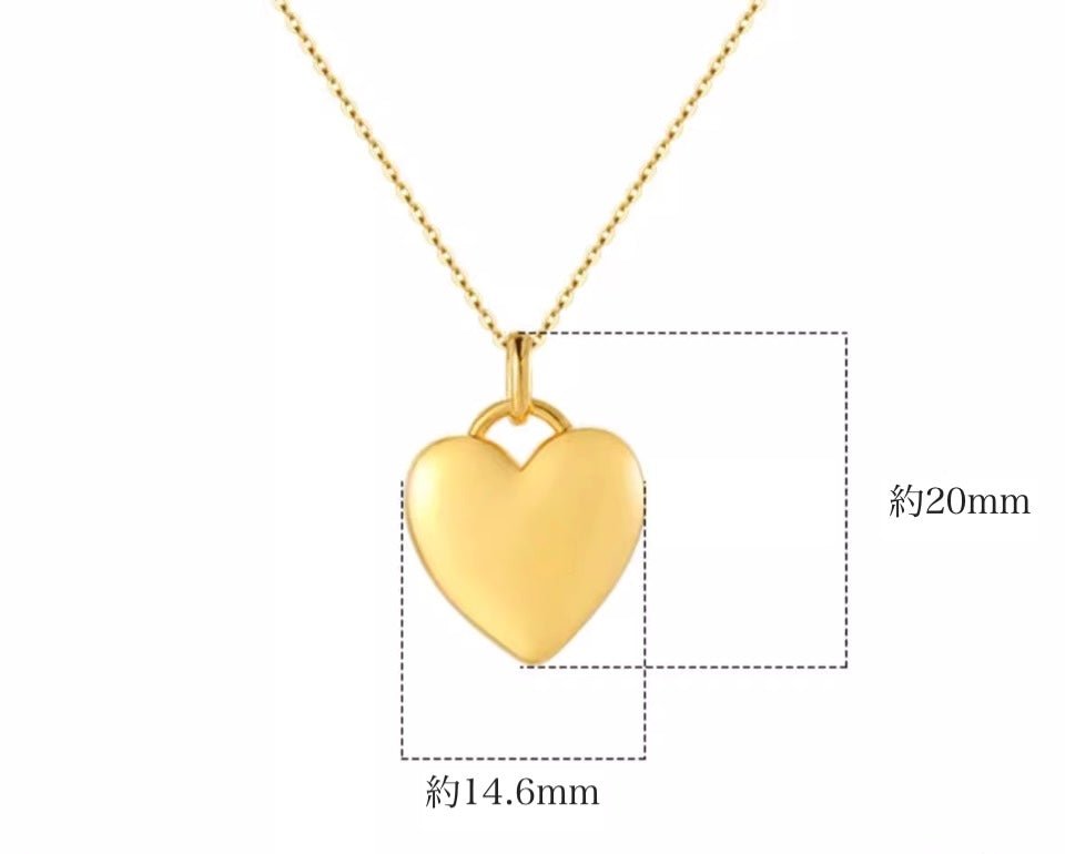 K18YG ペンダントトップ ハート ぷっくり 18K YG イエローゴールド イタリアンジュエリー 中空 ネックレス チャーム ペンダント - Jewelry Hills Tokyo