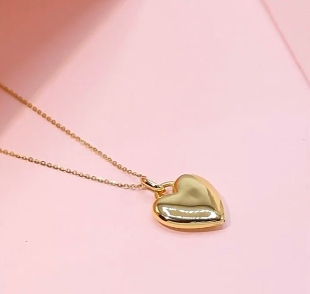 K18YG ペンダントトップ ハート ぷっくり 18K YG イエローゴールド イタリアンジュエリー 中空 ネックレス チャーム ペンダント - Jewelry Hills Tokyo