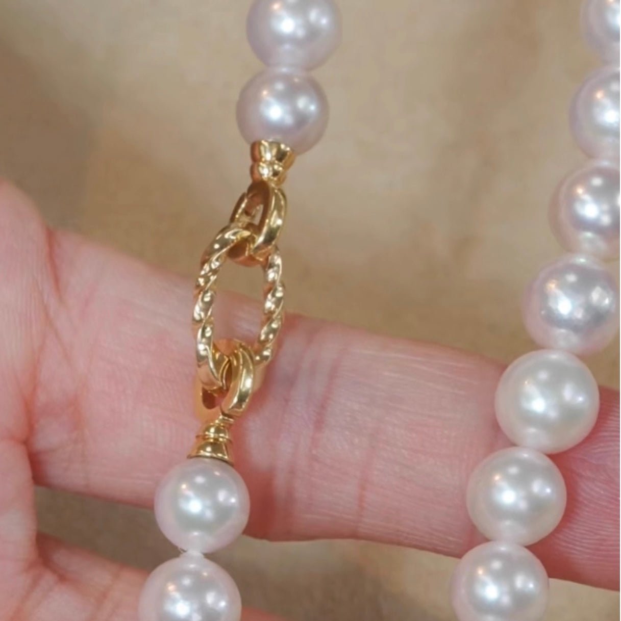 K18YG イエローゴールド オーバル ツイスト パーツ チャーム チェーンパーツ コマ バチカン 18K 開口 YG 繋ぎ ジュエリーパーツ ホルダー - Jewelry Hills Tokyo