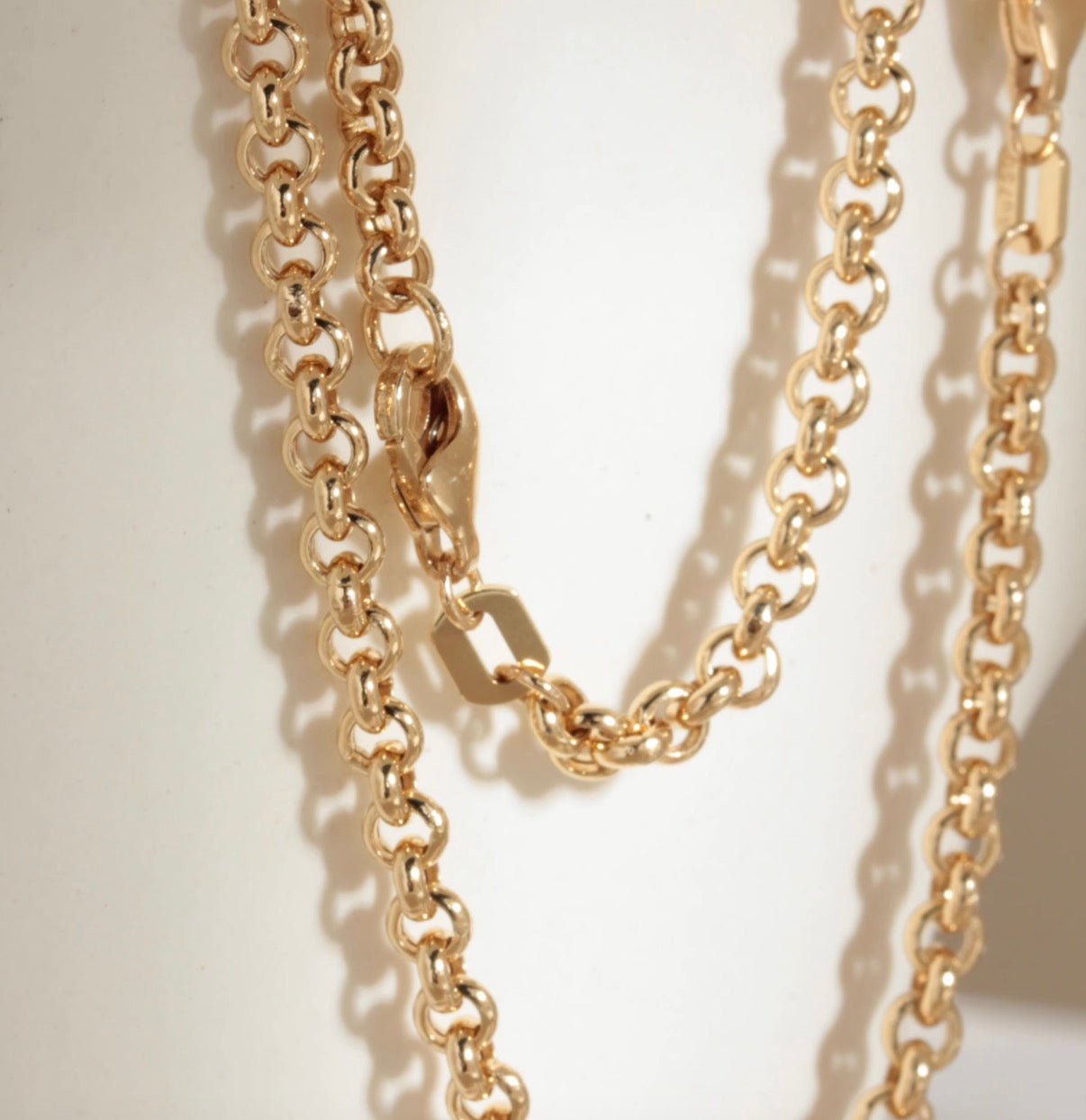 K18YG ロロチェーン 2.8mm ネックレスチェーン 50cm~ チェーンネックレス 太め 太い 18金 18K イエローゴールド メンズ レディース - Jewelry Hills Tokyo