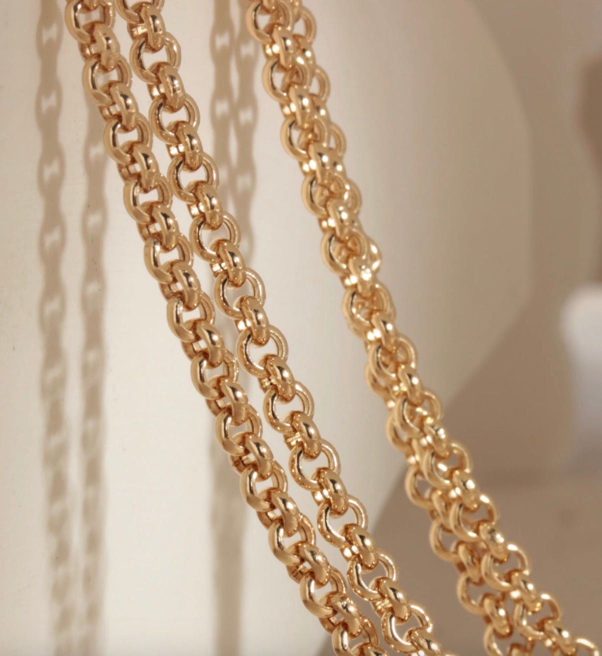 K18YG ロロチェーン 2.8mm ネックレスチェーン 50cm~ チェーンネックレス 太め 太い 18金 18K イエローゴールド メンズ レディース - Jewelry Hills Tokyo
