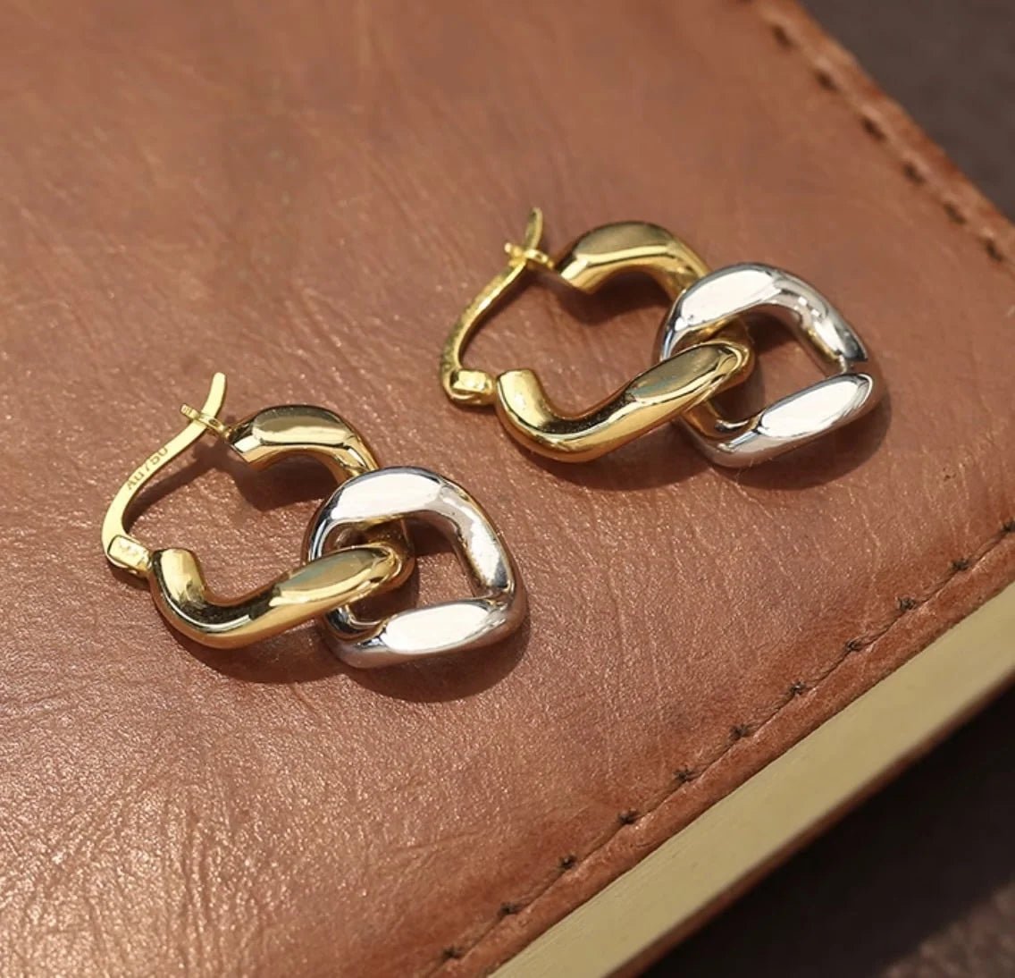 K18YG イエローゴールド フープピアス ピアス リングピアス 中空 喜平チェーン チェーンピアス 2way 18金 18K K18 K18WG ホワイトゴールド イタリアンジュエリー - Jewelry Hills Tokyo
