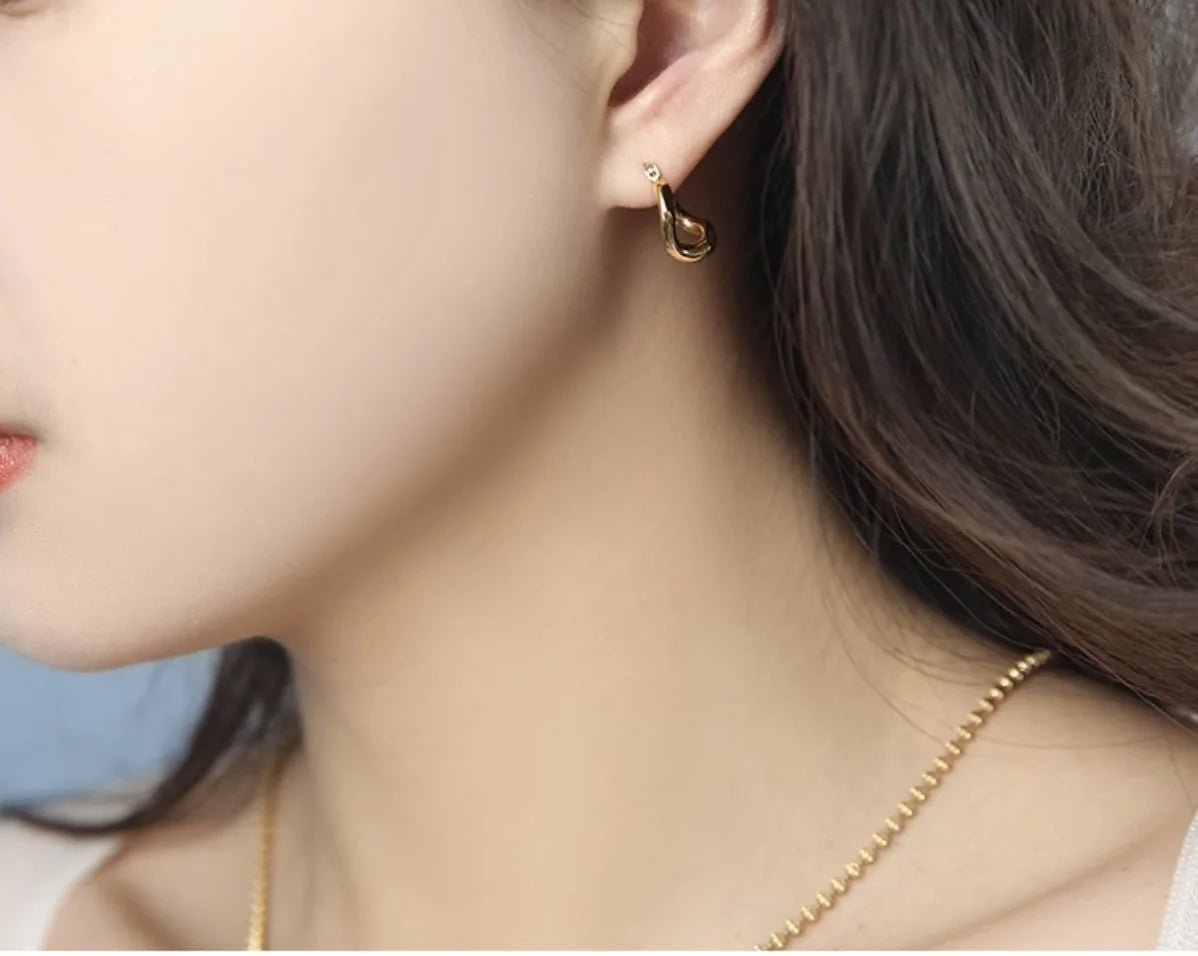 K18YG イエローゴールド フープピアス ピアス リングピアス 中空 喜平チェーン チェーンピアス 2way 18金 18K K18 K18WG ホワイトゴールド イタリアンジュエリー - Jewelry Hills Tokyo