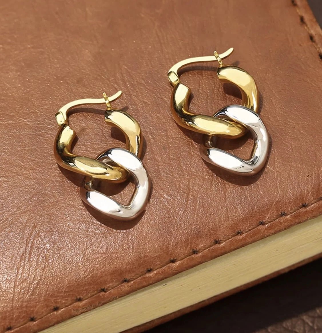 K18YG イエローゴールド フープピアス ピアス リングピアス 中空 喜平チェーン チェーンピアス 2way 18金 18K K18 K18WG ホワイトゴールド イタリアンジュエリー - Jewelry Hills Tokyo