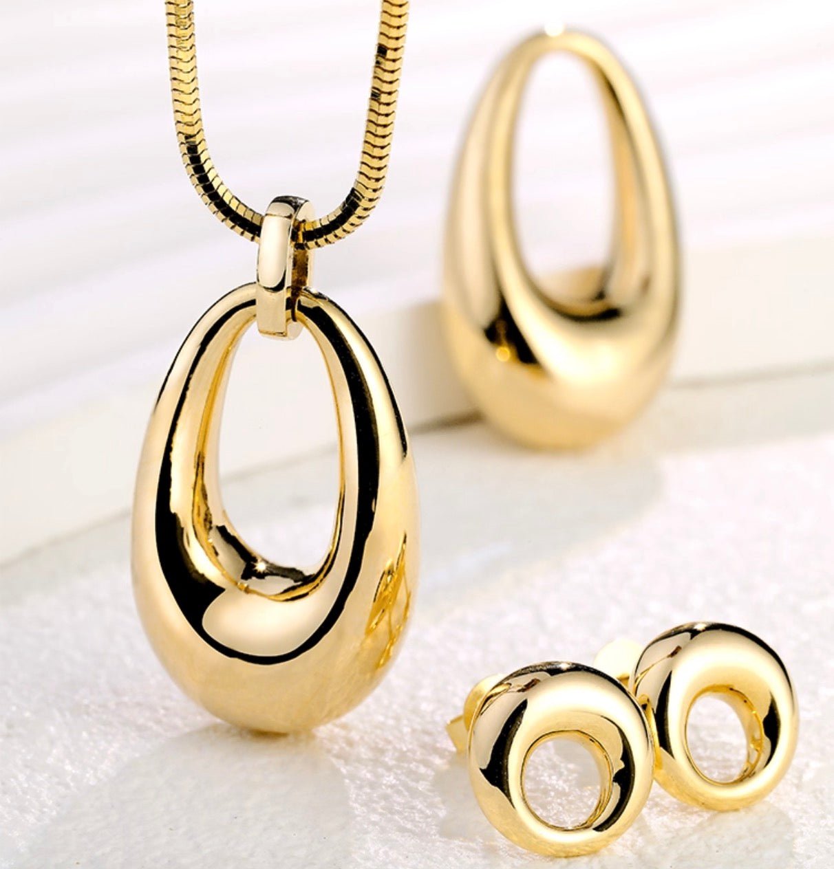 K18YG ドロップピアス 2way オーバル ラウンド チャーム ペンダントトップ ぷっくり 大ぶり 大きめ 18K イエローゴールド 卵型 丸い - Jewelry Hills Tokyo