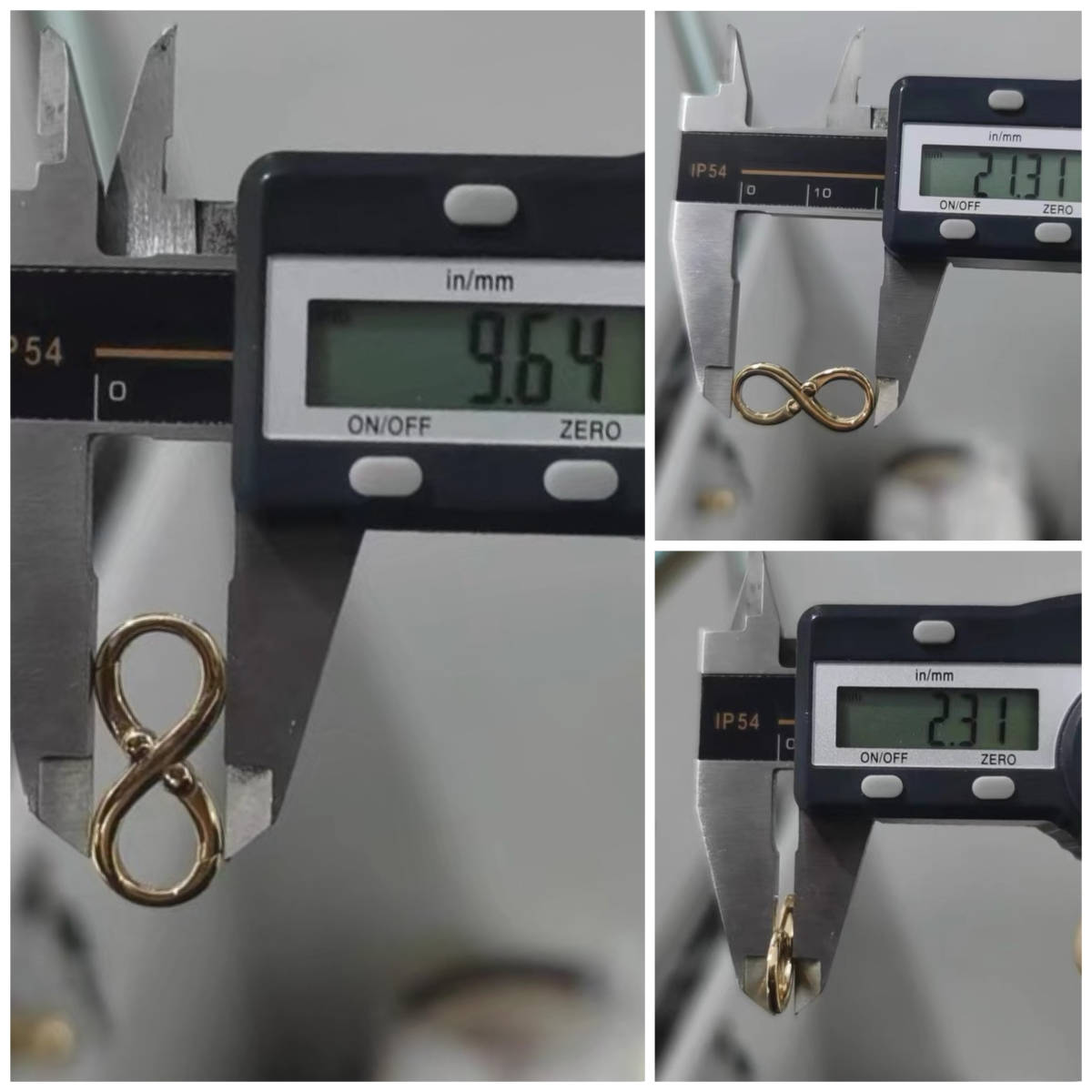 K18YG イエローゴールド バチカン 両開き チャーム ネックレスパーツ パーツ メガネ掛け フック サングラス用 8の字 無限 インフィニティ - Jewelry Hills Tokyo