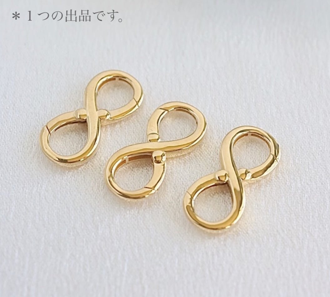 K18YG イエローゴールド バチカン 両開き チャーム ネックレスパーツ パーツ メガネ掛け フック サングラス用 8の字 無限 インフィニティ - Jewelry Hills Tokyo
