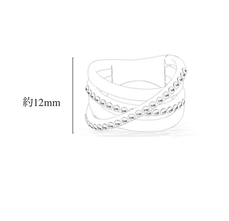 K18YG イエローゴールド PG WG 18K 指輪 リング 大ぶり 18金 ダイヤモンド 8号 9号 10号 11号 12号 13号 14号 ~ クロス 太め 大きめ - Jewelry Hills Tokyo