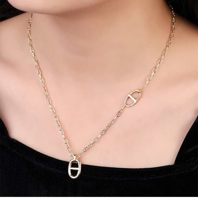 K18YG PG WG イエローゴールド 18K クラスプ ジュエリーパーツ ダイヤモンド 繋ぎ パーツ ネックレスチャーム ペンダントトップ 中留め バックル 豚鼻 ブタ鼻 - Jewelry Hills Tokyo