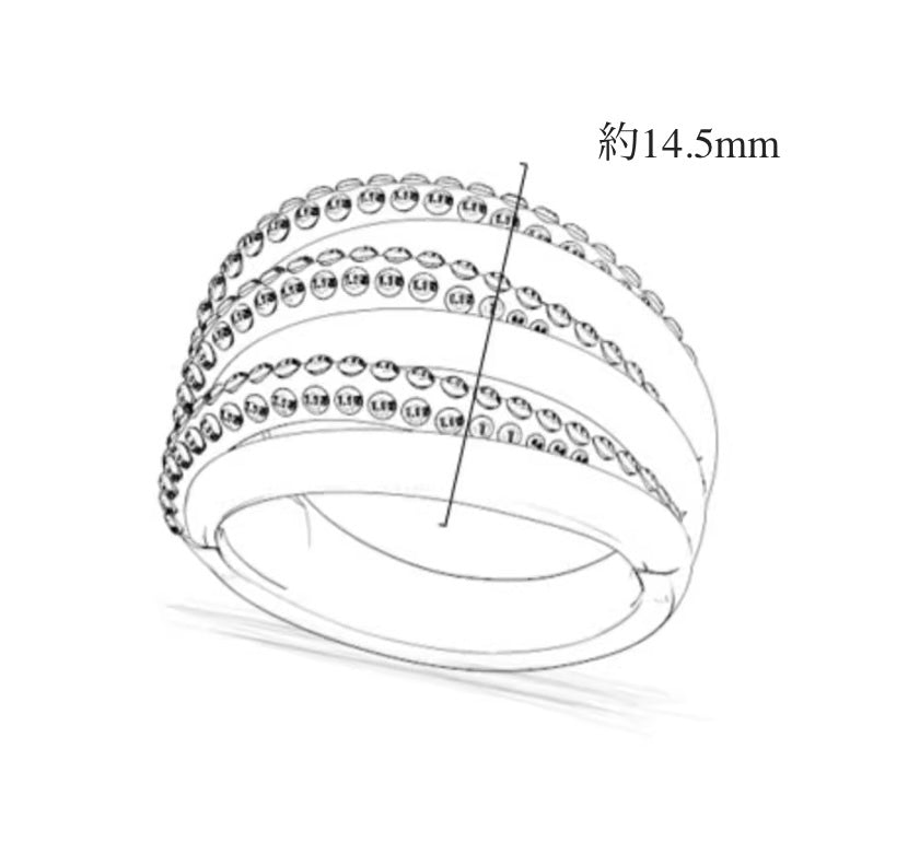 K18YG PG WG 18K 指輪 リング 大ぶり ダイヤモンド 8号 9号 10号 11号 12号 13号 14号 ~ 丸い ボリューム ぷっくり オーダージュエリー オーダーメイドジュエリー - Jewelry Hills Tokyo