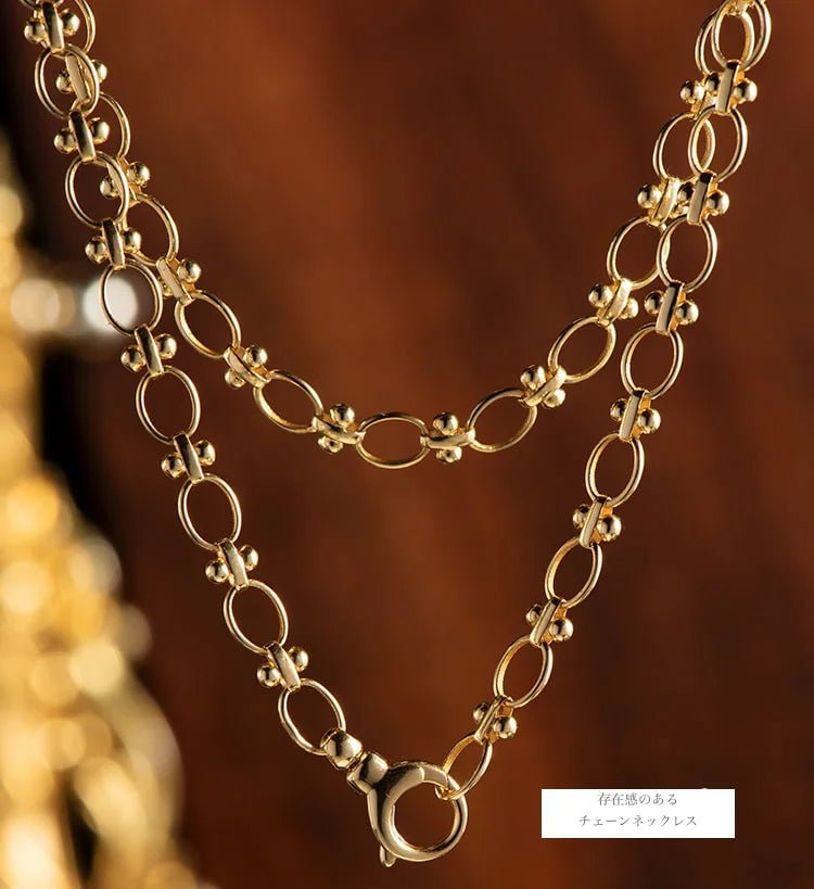 K18YG WG オーバルリンクチェーン イタリアン 18K チェーンネックレス チェーン アンティークチェーン デザインチェーン ファッションチェーン イエローゴールド ホワイトゴールド ヨーロピアン - Jewelry Hills Tokyo